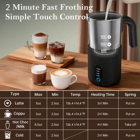 HENGTONGTOOL smart frothing technology adapts to milk type for perfect texture
