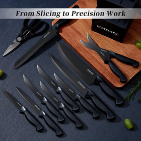 Henkeliving 8-inch bread knife ready to slice crusty loaves