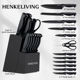 Henkeliving built-in sharpener showcased for convenient edge maintenance