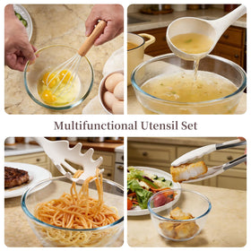 Henkeliving slotted spoon reduces splatter while sautéing