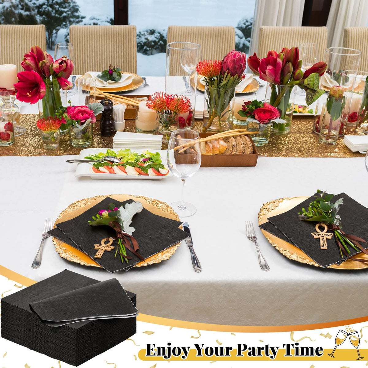 Henoyso lint-free napkins for dining and quick cleanup during events