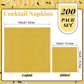 Henoyso square napkins 12x12 cm, 2-ply for absorbent mess control
