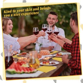 Henoyso wedding and party napkins with elegant black-gold accents