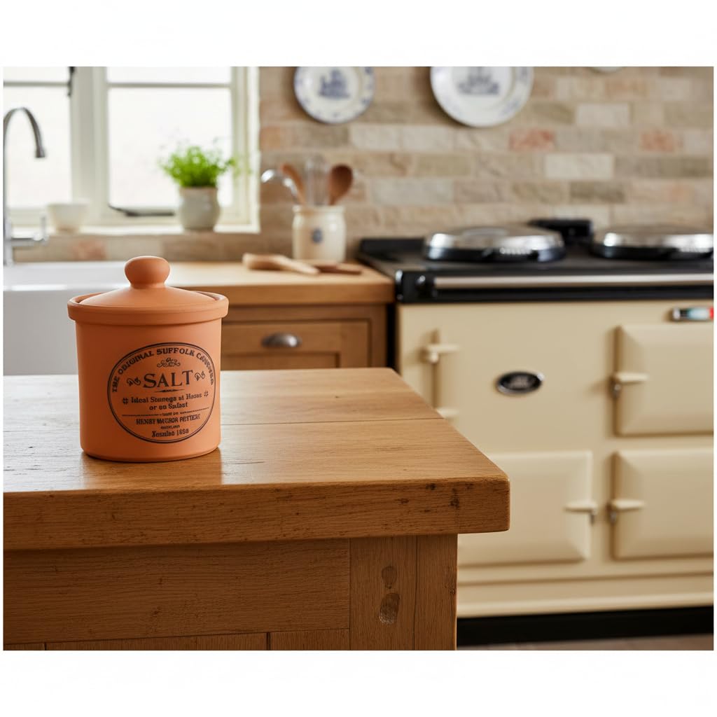 Henry Watson salt jar, crafted in the UK, celebrating seven-generation heritage.