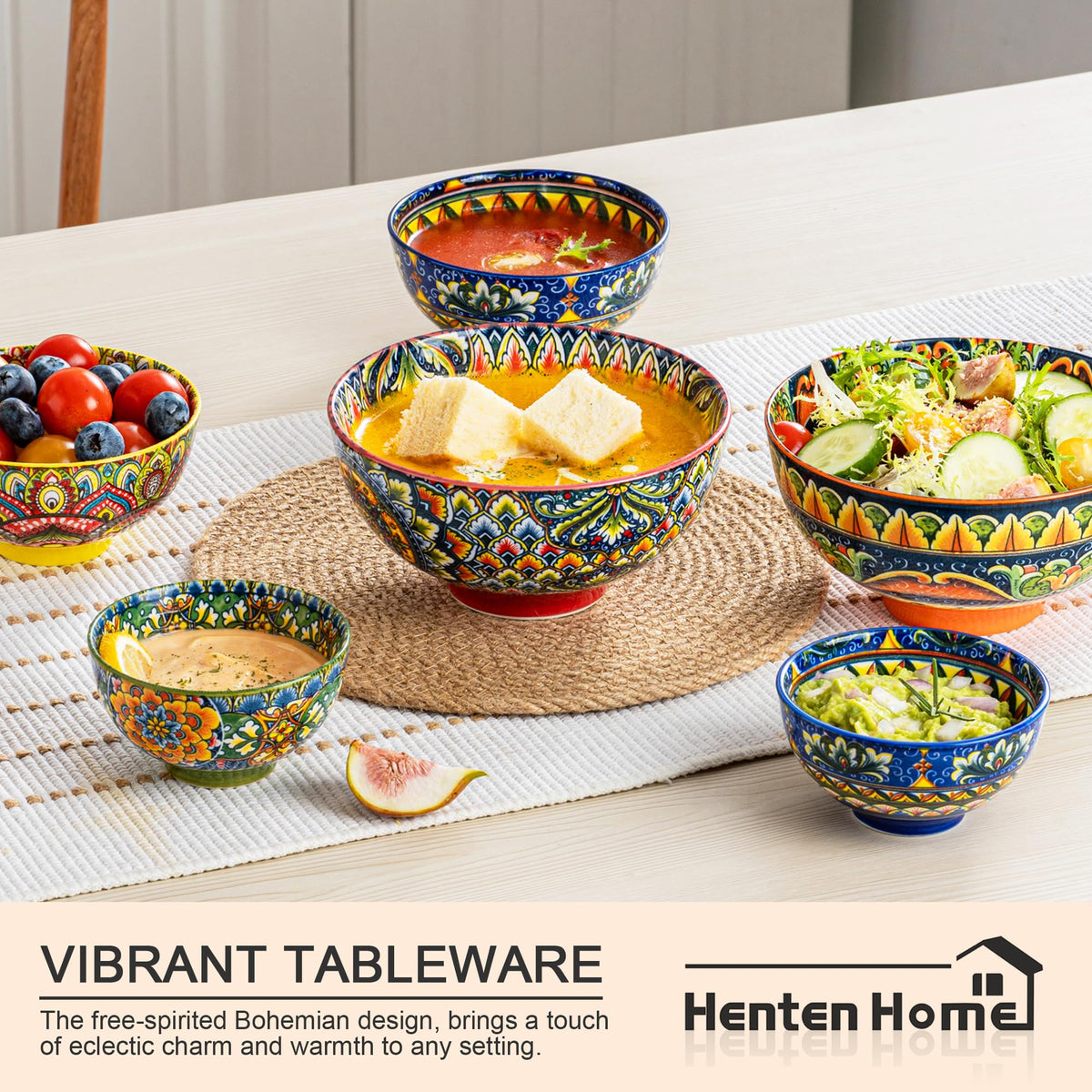 Henten Home bowls with lead-free glaze, suitable for daily use