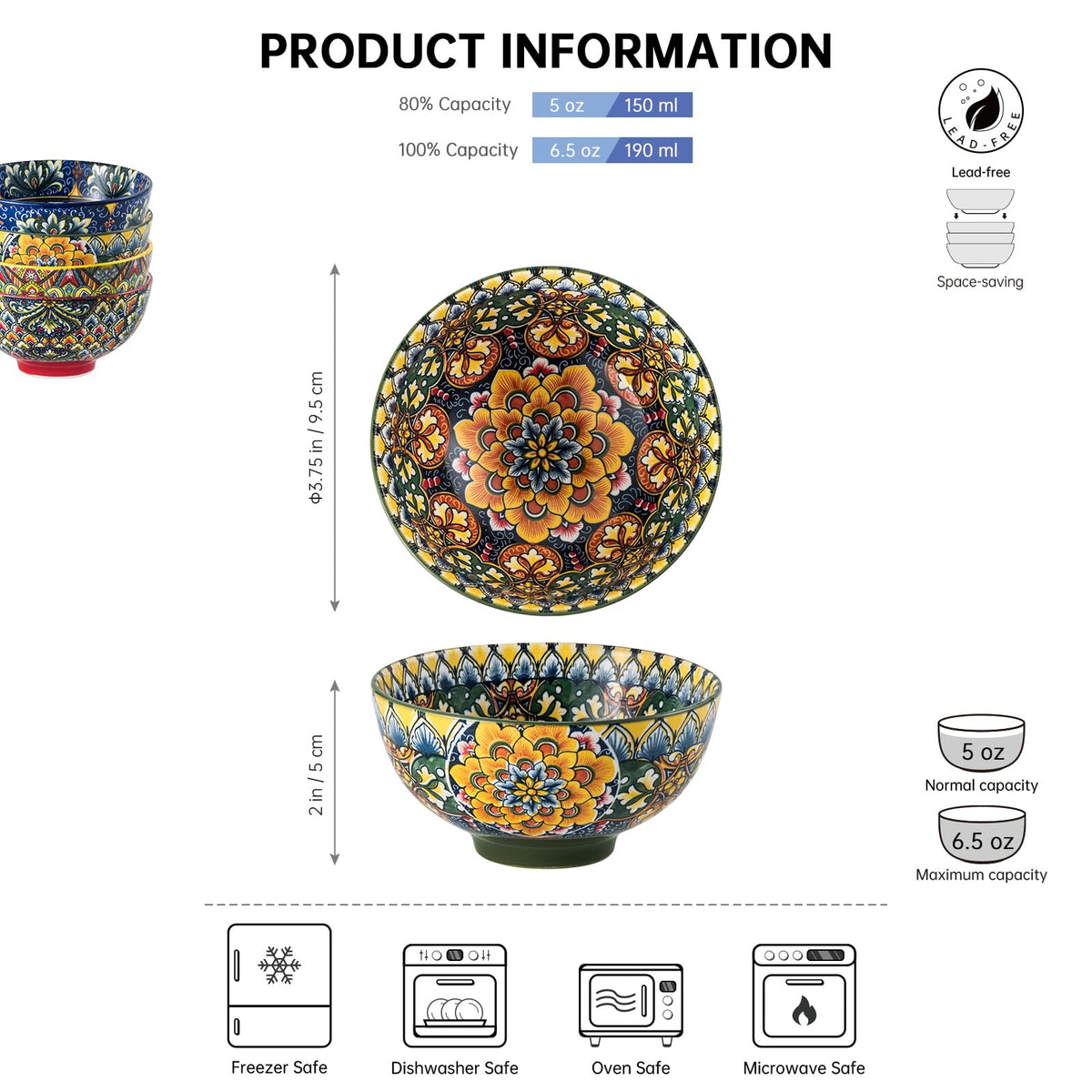 Henten Home salsa bowls in vibrant design, ideal for appetizers and condiments