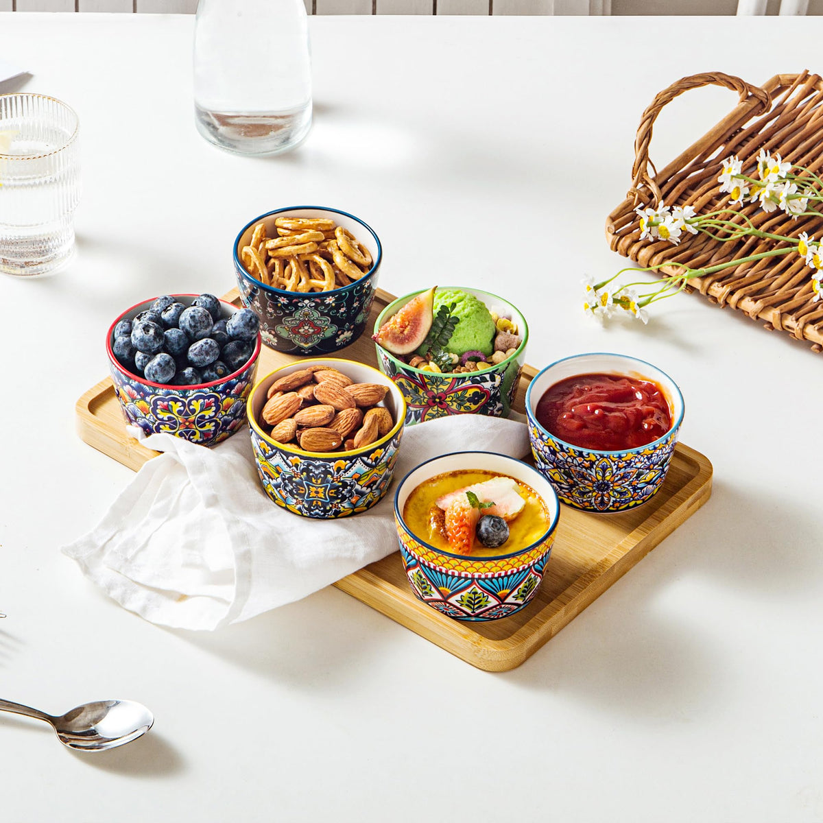 Creme brulee served in a HENXFEN LEAD ramekin for portion control