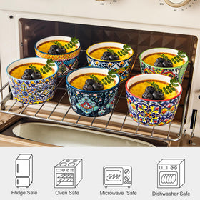 Dishwasher-safe HENXFEN LEAD ramekins for easy cleanup after meals