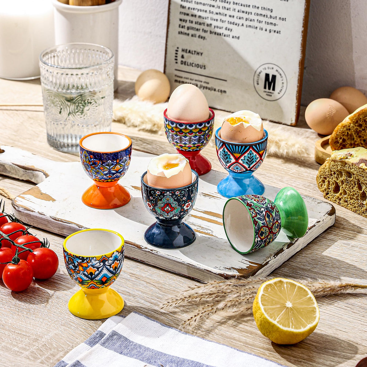 HENXFEN LEAD lead-free ceramic egg cups for safe food contact
