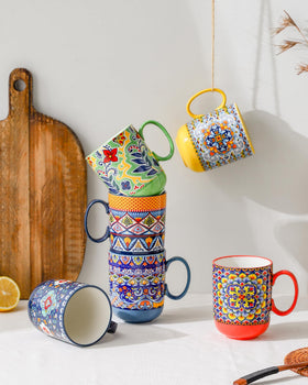 HENXFEN LEAD stackable mugs save cabinet space and simplify storage