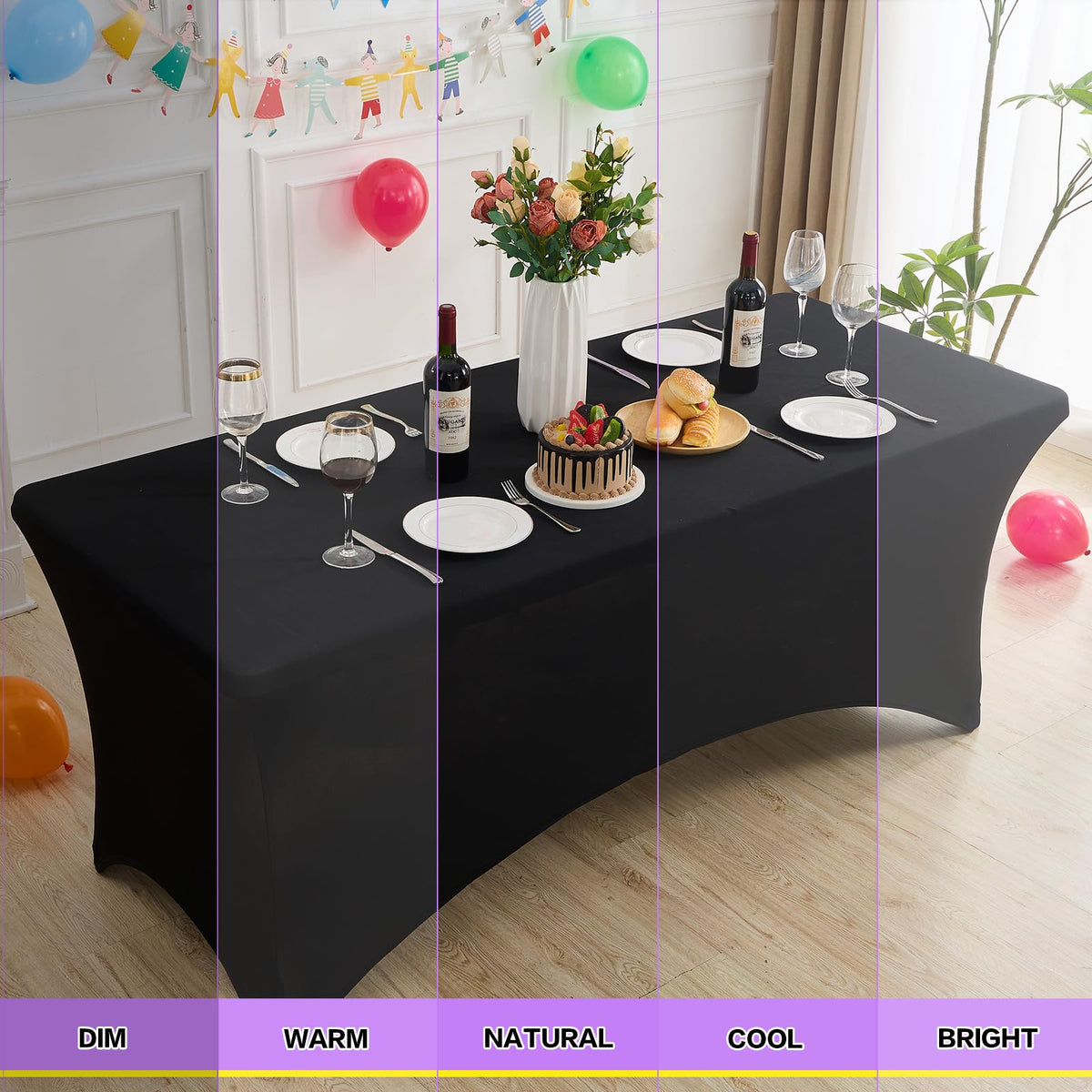 Heochy tablecloth ideal for weddings, banquets, and parties.