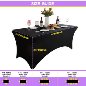 Heochy wrinkle-resistant fabric delivers a neat table setup.