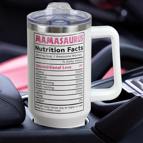 Heqianco Mamasaurus double-wall insulation keeps drinks hot or cold