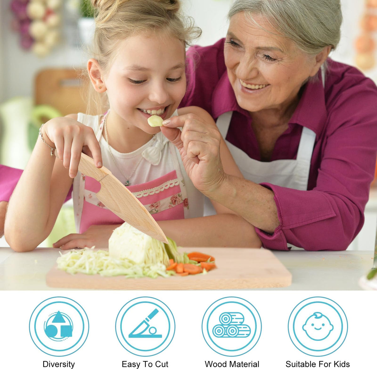 HEQU kid-safe egg whisk, easy grip for budding chefs.