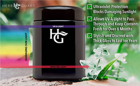 Durable glass jar designed for repeated use and long life.