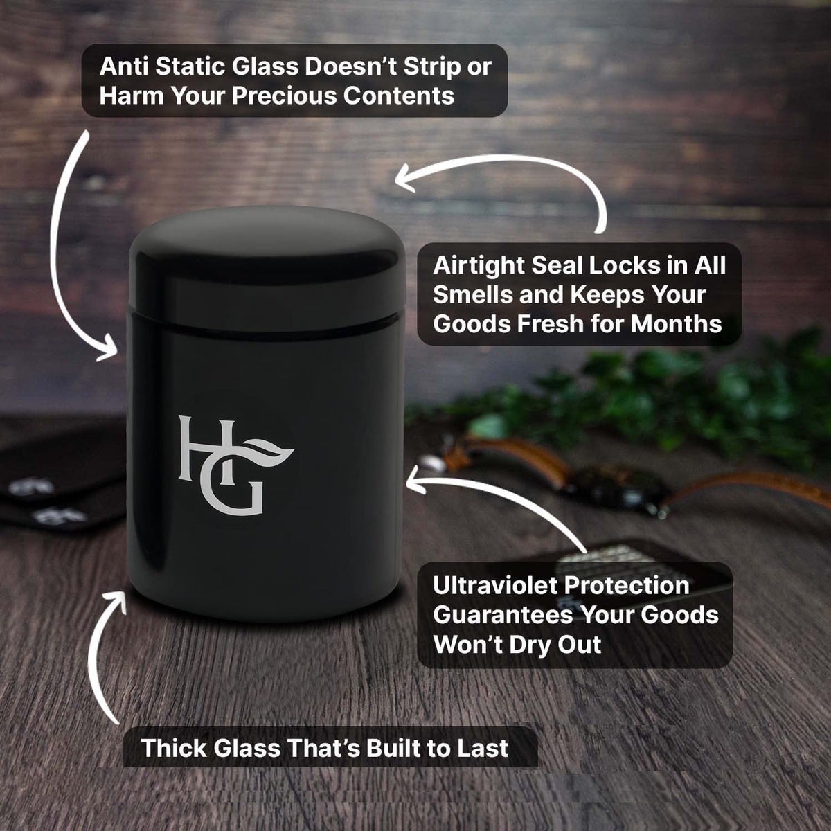 Premium UV glass protection preserves flavor and aroma.
