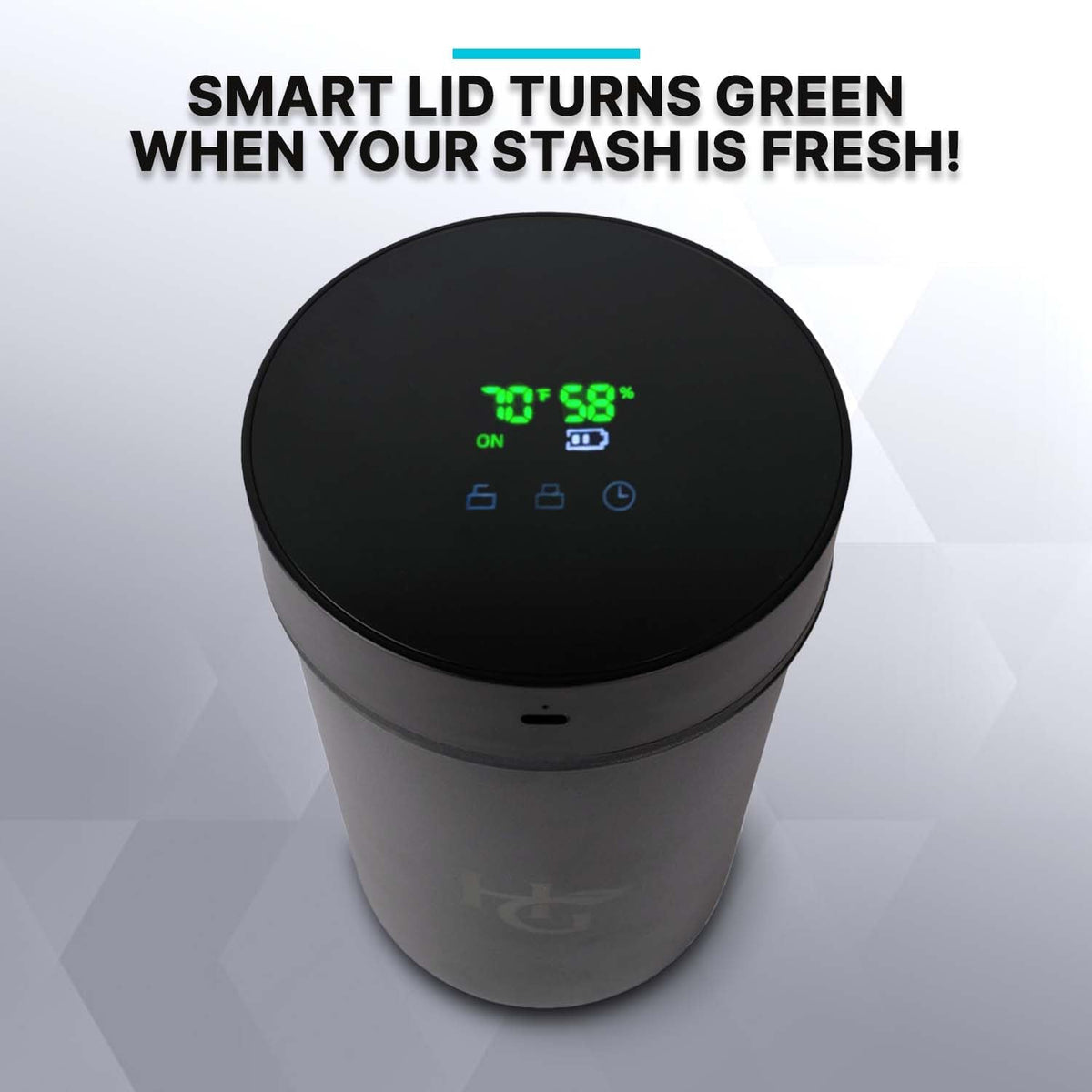 Herb Guard UV-protected jar helps maintain aroma and potency