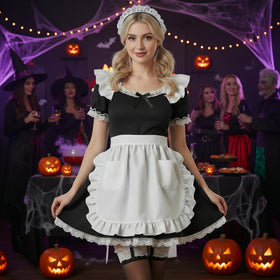 Hercicy vintage-ruffled apron adds retro style to kitchen uniforms