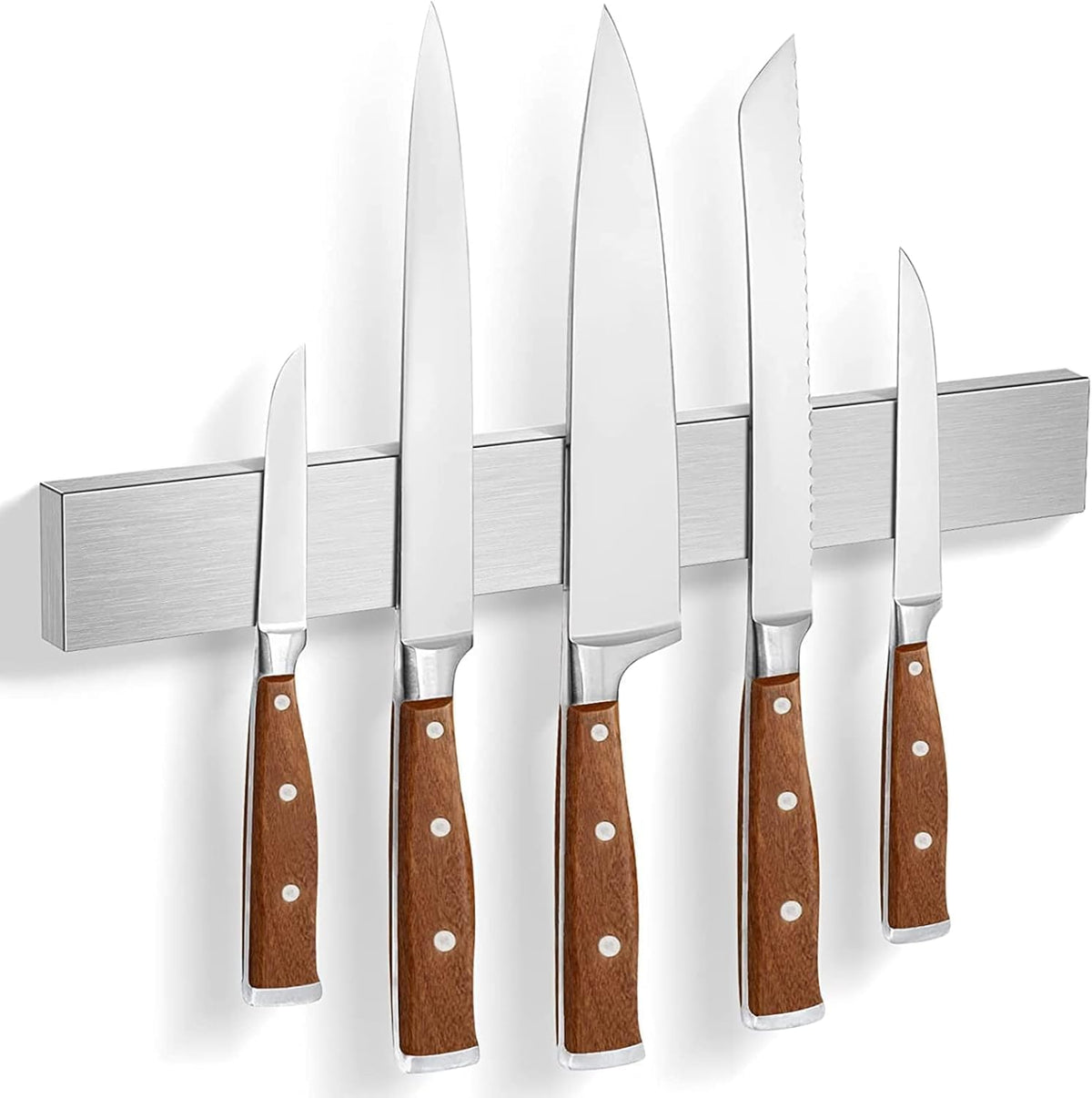 Hereof magnetic knife holder wall 10-inch keeps knives secure and accessible.