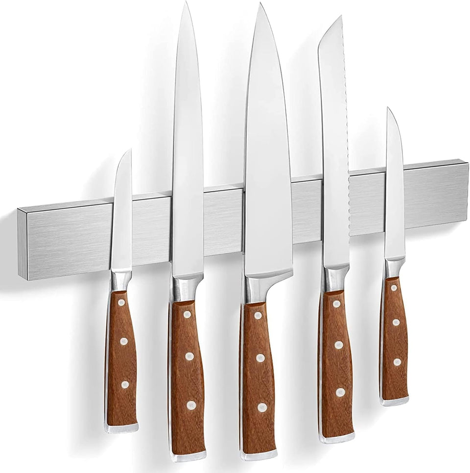 Hereof magnetic knife holder wall 10-inch keeps knives secure and accessible.