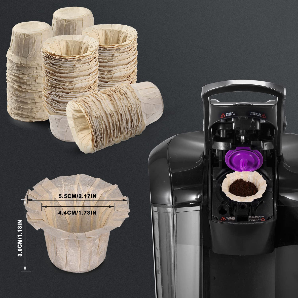 HERISUN filters compatible with Solofill, EZ-Cup, and My K-Cup pods.