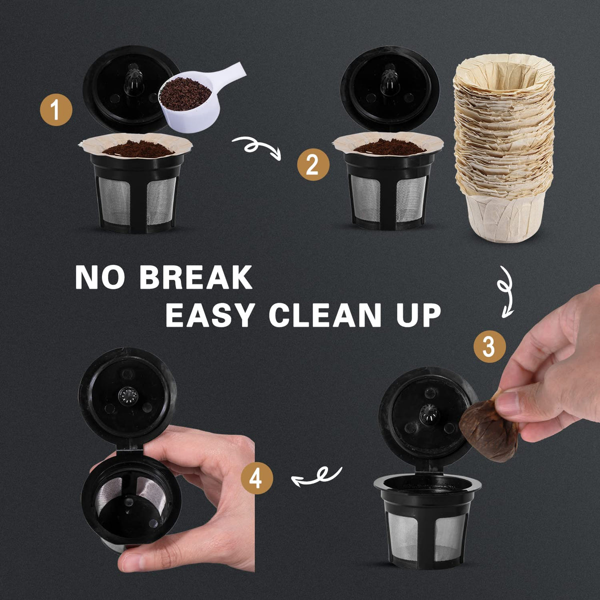 HERISUN thinner filter paper helps preserve the original coffee flavor.