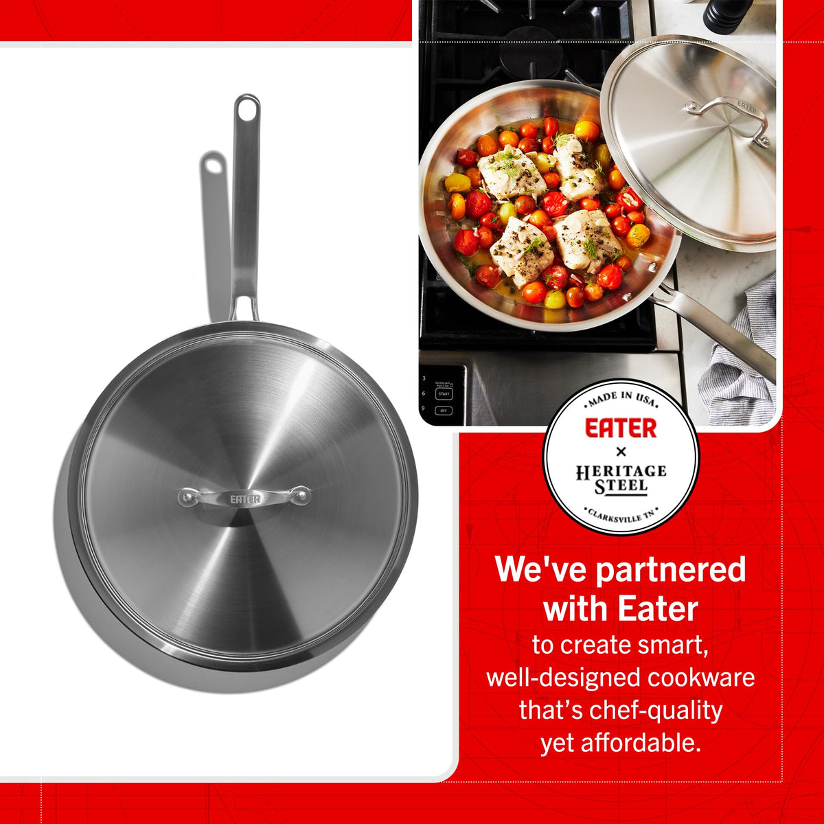 Heritage Steel Eater 12-inch fry pan with stay-cool handle for safe comfort