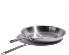 Heritage Steel Eater Series 12-inch fry pan top view showing even heating for perfect sears.