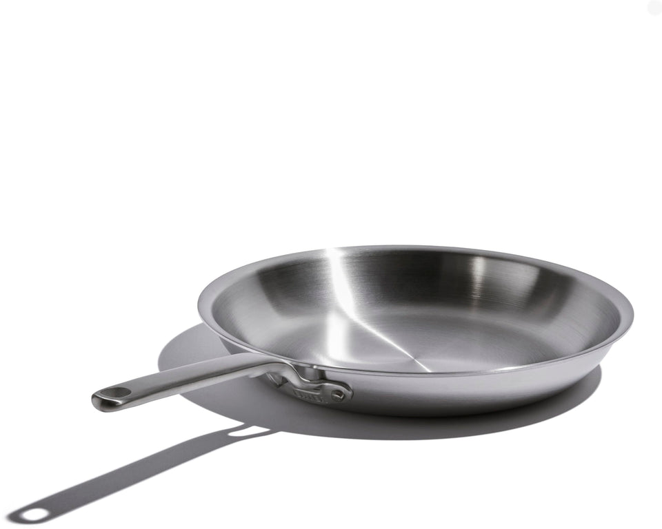Heritage Steel Eater Series 12-inch fry pan top view showing even heating for perfect sears.