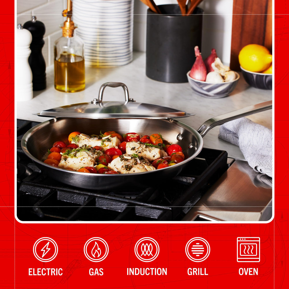 Heritage Steel Eater pan oven-safe up to 800 degrees for finishing dishes