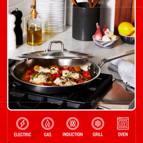 Heritage Steel Eater pan oven-safe up to 800 degrees for finishing dishes