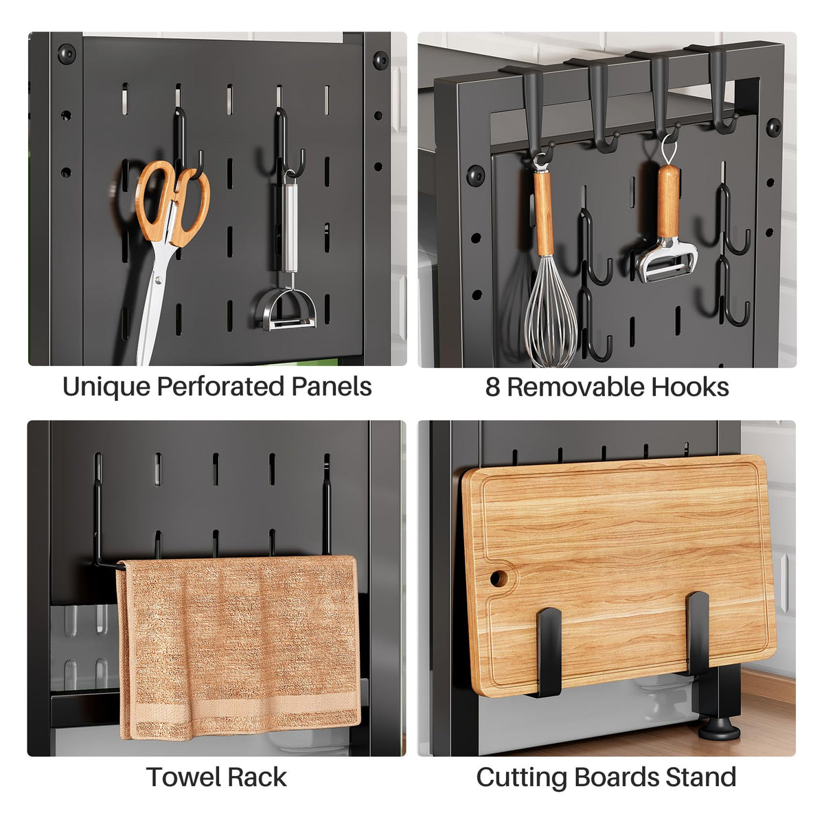 HERJOY rust-proof carbon steel construction withstands daily kitchen use.