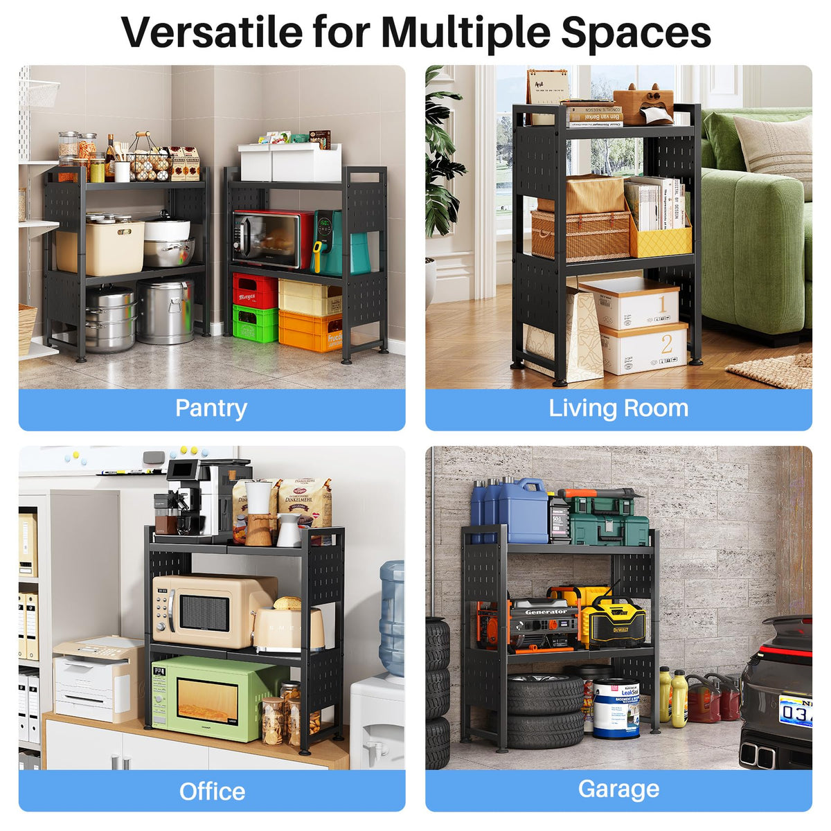 HERJOY organizes counter space for a tidy, efficient kitchen setup.