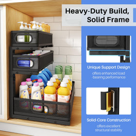 HERJOY height-adjustable design fits tall bottles and small containers.