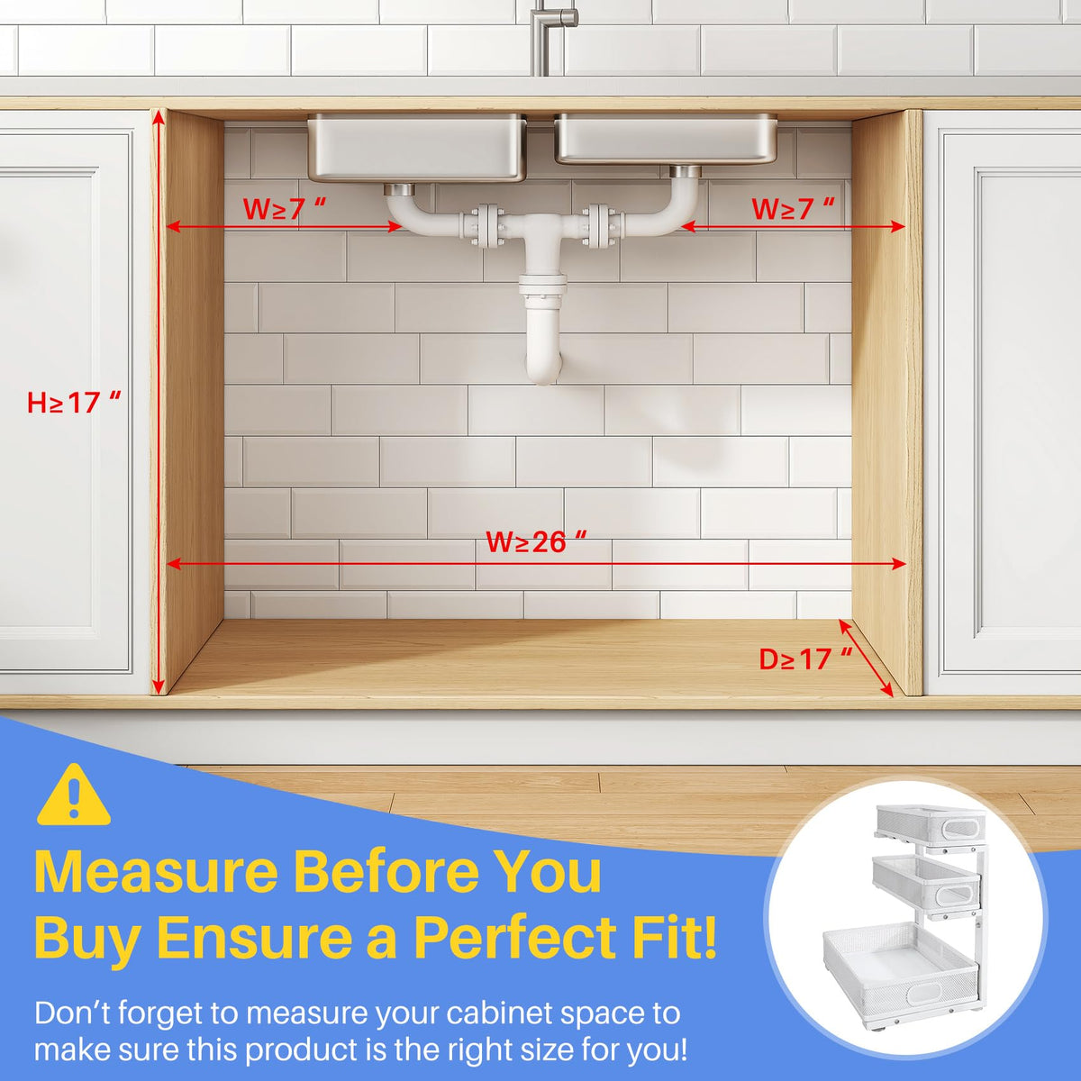 Sturdy thickened steel frame supports heavy items and reduces wobble