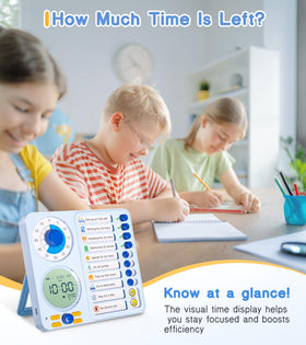 Herloreen digital clock timer provides precise time cues for routines.