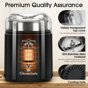 Hermolante herb grinder stainless steel blade for precise grinding