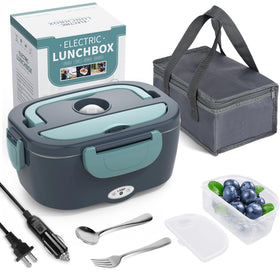 Herrfilk electric lunch box overview showing 3 in 1 design for home car and office