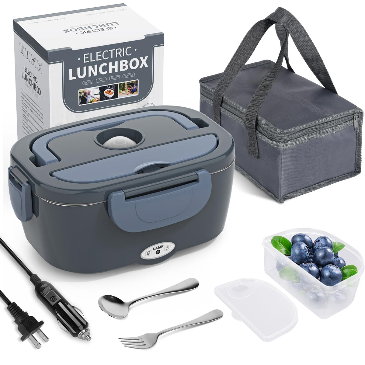 Herrfilk electric lunch box setup for portable meal heating on the go