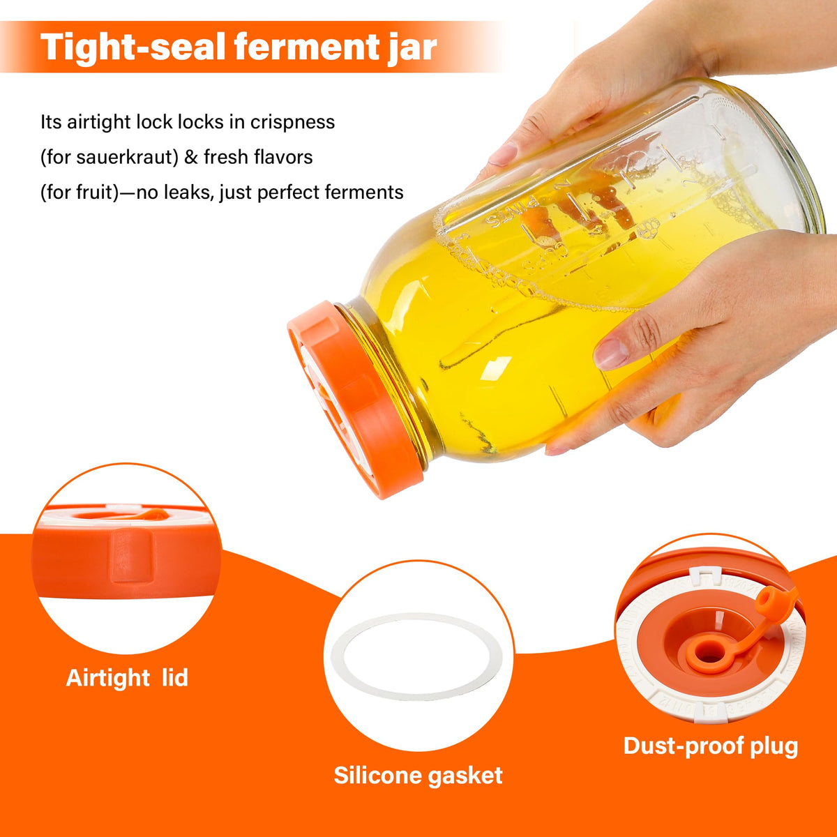 Hersolm 2-pack fermentation kit supports multiple recipes like sauerkraut and kimchi.