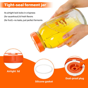 Hersolm 2-pack fermentation kit supports multiple recipes like sauerkraut and kimchi.