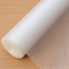 Hersvin shelf liner clear dot top texture demonstrates anti-slip protection for drawers.