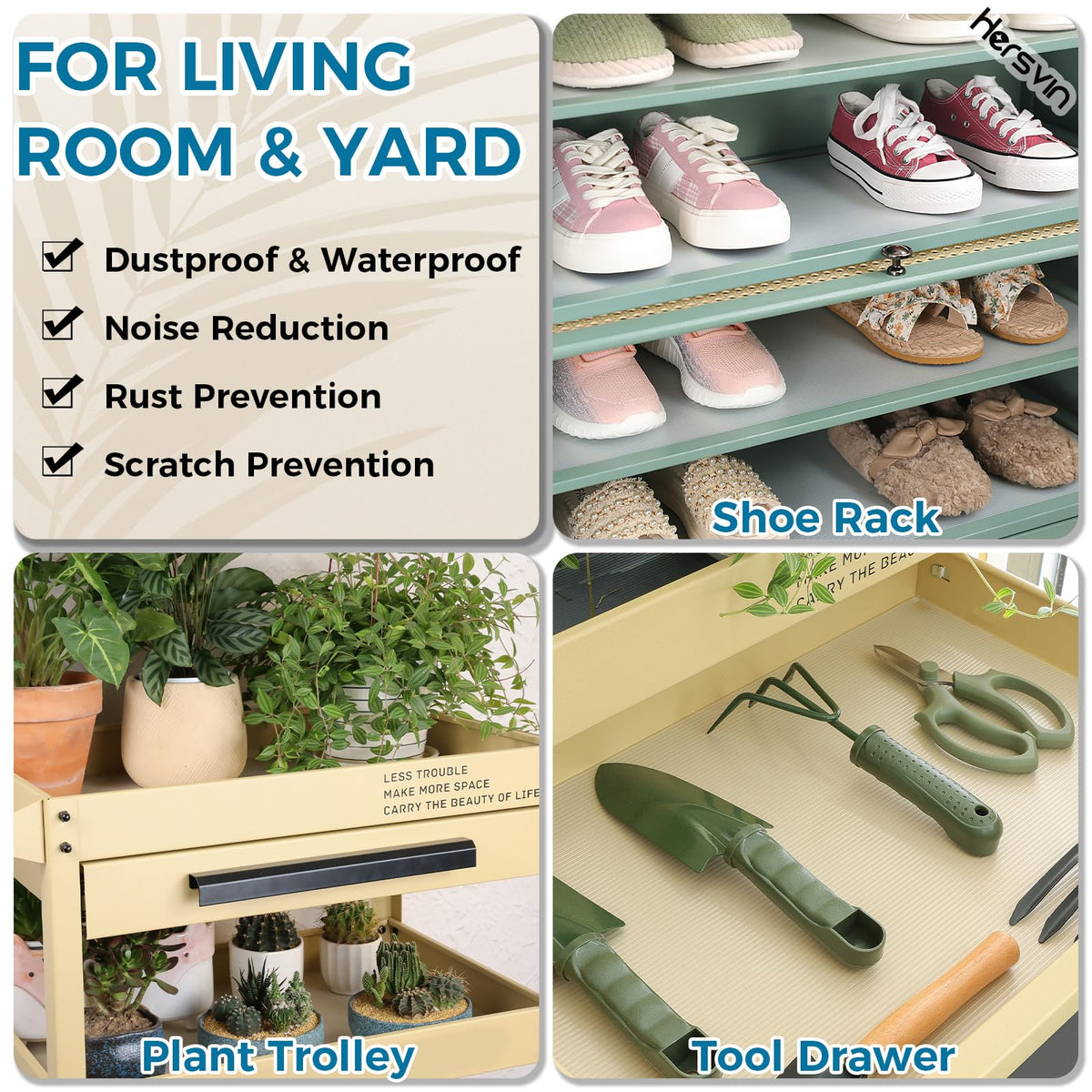 Hersvin wide-application liner for kitchen, shelves, and shoe racks.