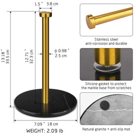 HESHIBI brushed gold stainless steel stand complements modern kitchens