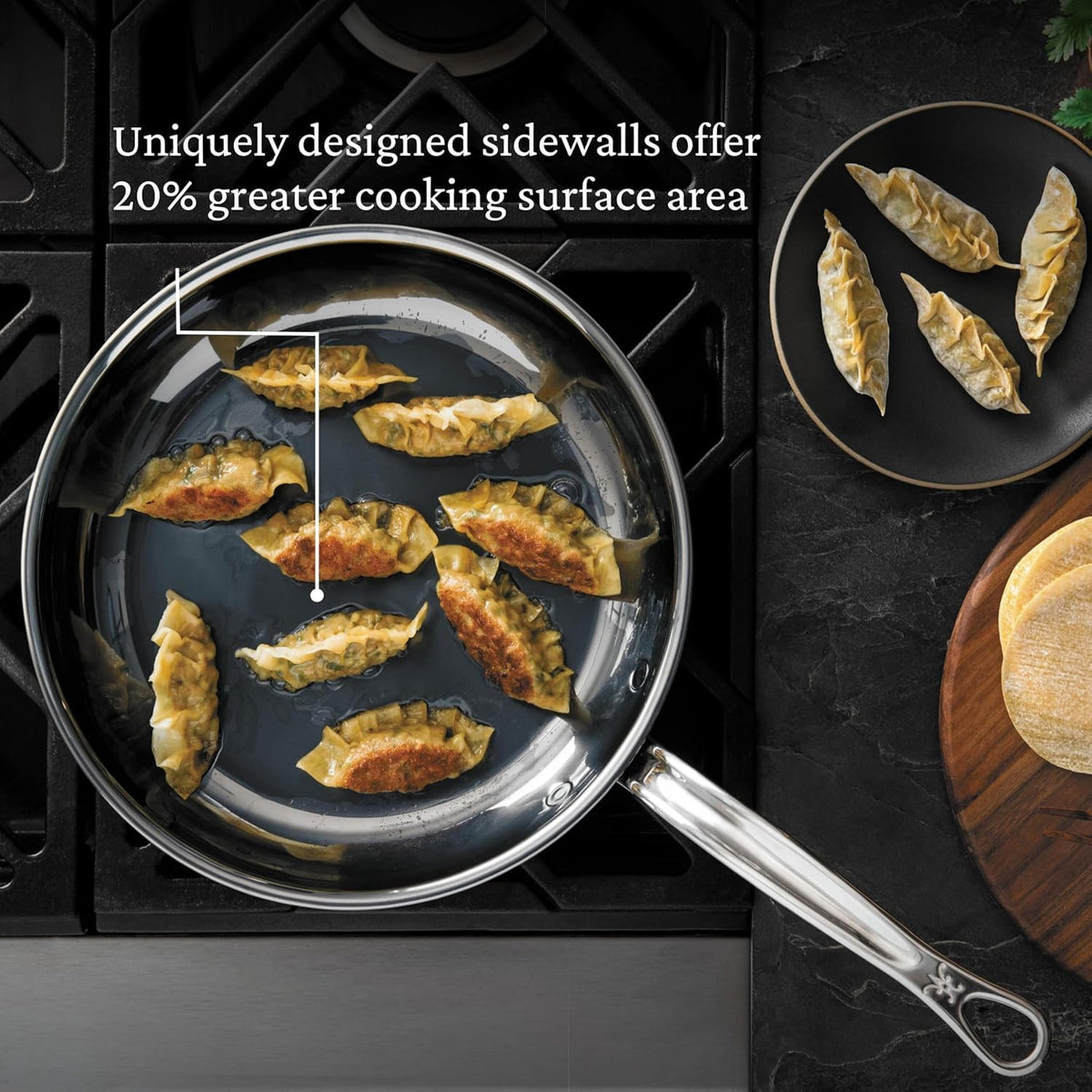 Hestan NanoBond interior designed for easy cleaning and nonreactive cooking
