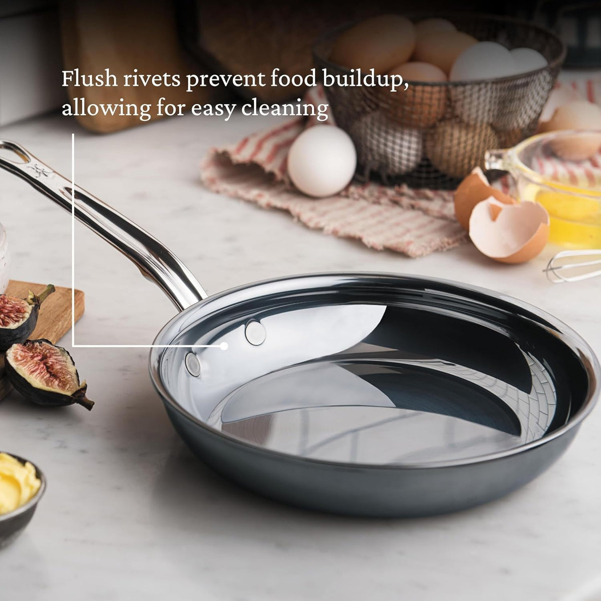 Hestan NanoBond compatible with induction and oven-safe up to 1050°F