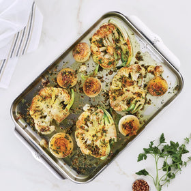 Hestan OvenBond is oven safe up to 600°F for high-heat cooking.
