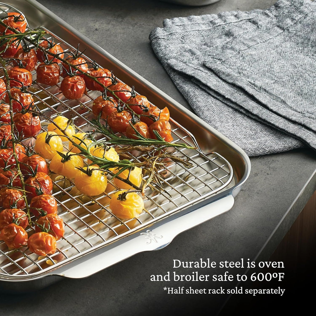 Hestan OvenBond polished exterior maintains a sleek kitchen look during cooking.