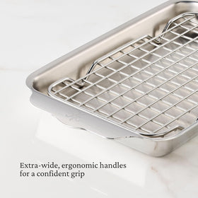 Hestan OvenBond safe for broiling up to 600°F for versatile cooking tasks.