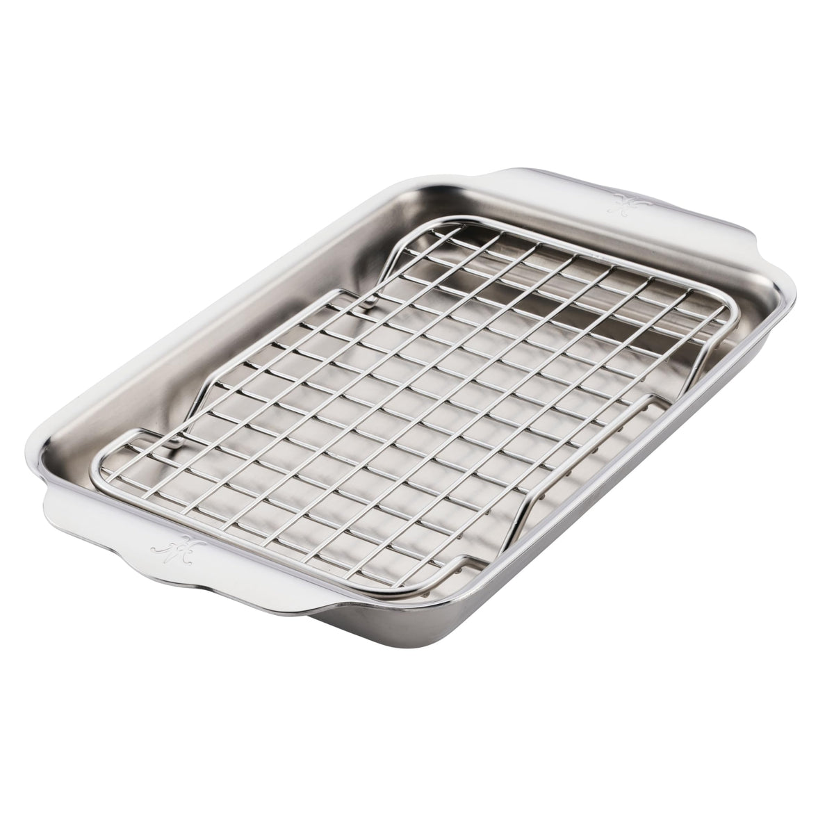 Hestan OvenBond eighth sheet pan with rack for even browning and easy cleanup.